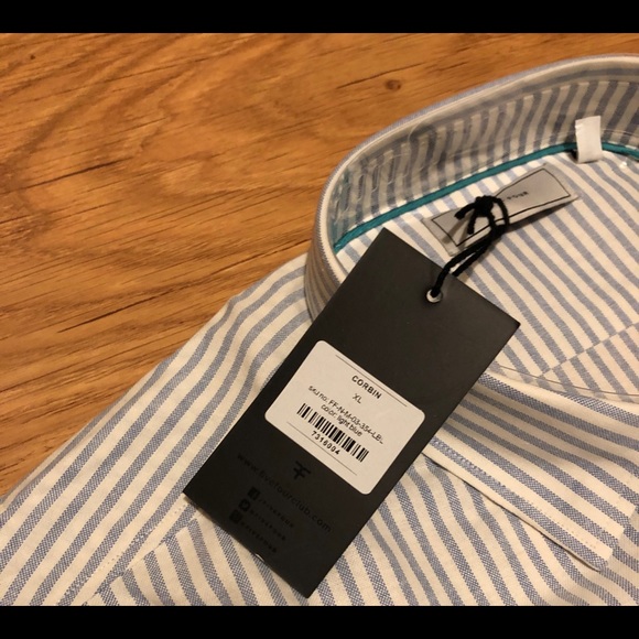 👔 Five Four Corbin Pin Stripe Button Dress Shirt - Picture 3 of 8